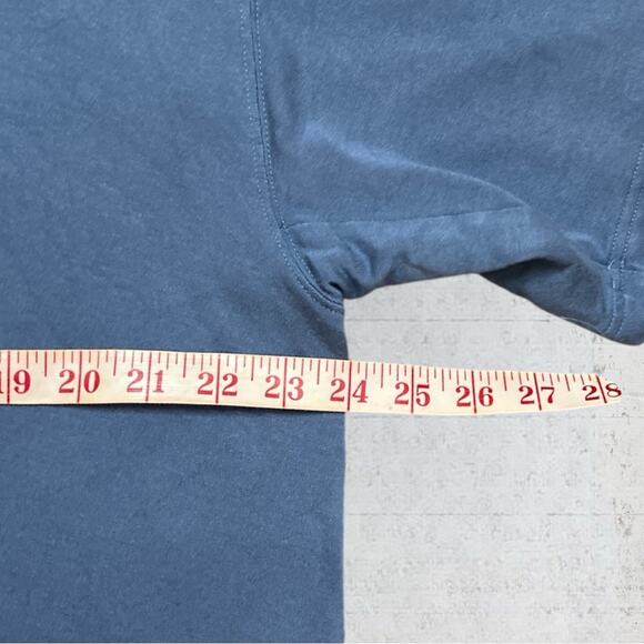 Athleta Blue Westwood Sweatshirt Tee V Neck Boxy Oversized Size Small - Picture 9 of 10